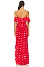 view 3 of 3 Deanna Gown in Cherry Red Polka Dot