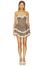 view 1 of 4 Dolly Mini Dress in Brown Multi Plaid