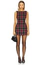 view 1 of 5 Raine Mini Dress in Black & Red Plaid