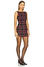 view 2 of 5 Raine Mini Dress in Black & Red Plaid