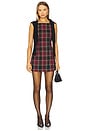 view 4 of 5 Raine Mini Dress in Black & Red Plaid
