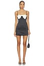 view 1 of 3 x Christina Elezaj Poema Mini Dress in Black & White