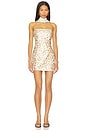 view 1 of 4 Cheyenne Mini Dress in Gold & Ivory