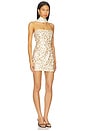 view 2 of 4 Cheyenne Mini Dress in Gold & Ivory