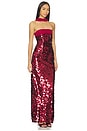 view 2 of 4 Millie Gown in Bordeaux Red