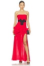 view 1 of 4 Fauna Gown in Cherry Red