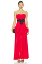 view 2 of 4 Fauna Gown in Cherry Red