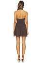 view 3 of 4 Joana Mini Dress in Brown & Cream Polka Dot