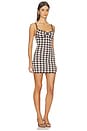 view 2 of 3 Aubreigh Knit Mini Dress in Brown & White Gingham