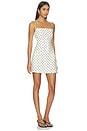 view 2 of 3 Tori Linen Mini Dress in Cream & Black Polka Dot
