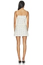 view 3 of 3 Tori Linen Mini Dress in Cream & Black Polka Dot