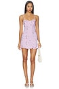 view 1 of 4 ROBE ANAIS in Embroidered Pink Stripe