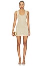 view 1 of 4 x Blake Evin Zabrina Flower Embroidered Mini Dress in Champagne Gold