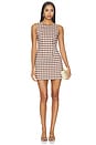 view 1 of 4 Lake Mini Dress in Brown Gingham