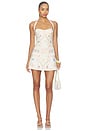 view 1 of 3 ROBE AMELIE in White Multi Seashell Print