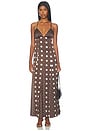view 1 of 4 ROBE MABEL  in Brown & Cream Polka Dot