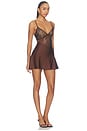view 2 of 4 Syra Mini Dress in Chocolate Brown