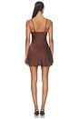 view 4 of 4 Syra Mini Dress in Chocolate Brown