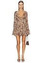 view 1 of 4 Theia Mini Dress in Leopard Print