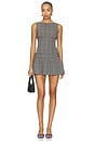 view 1 of 4 Lara Mini Dress in Grey Multi Plaid