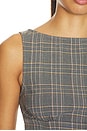 view 5 of 4 Lara Mini Dress in Grey Multi Plaid