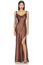 view 1 of 3 Samira Gown in Chocolate Brown