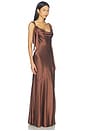 view 2 of 3 Samira Gown in Chocolate Brown