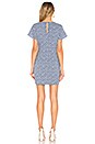 view 3 of 3 EVELYN 반팔 미니 원피스 in Blue Ditsy
