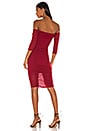 view 3 of 3 Jared Midi Dress in Cranberry Red
