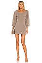 view 1 of 3 Tasya Mini Dress in Taupe Grey