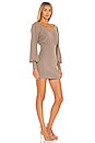 view 2 of 3 Tasya Mini Dress in Taupe Grey