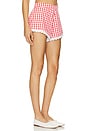 view 2 of 5 Peggy Hot Short in Red & White Check