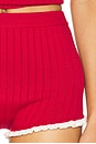 view 6 of 6 Brielle Shorts in Red & White