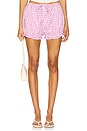 view 1 of 6 Kailey Bloomer Short in Purple & White Gingham