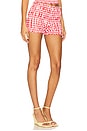 view 2 of 6 Roxy Bloomer Short in Red & White Check
