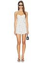 view 5 of 6 Tori Linen Short in Cream & Black Polka Dot