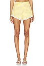 view 1 of 6 Peggy Hot Short in Yellow & White Check