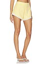 view 2 of 6 Peggy Hot Short in Yellow & White Check