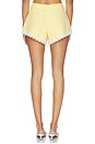 view 4 of 6 Peggy Hot Short in Yellow & White Check