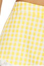 view 6 of 6 Peggy Hot Short in Yellow & White Check