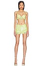 view 4 of 5 Cal Embellished Short in Lime Green