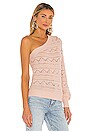 view 2 of 4 Lowell One Shoulder Sweater in Almond Milk