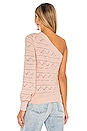 view 3 of 4 Lowell One Shoulder Sweater in Almond Milk