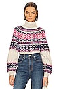 view 1 of 5 Lizelle Fair Isle Sweater in Pink & Blue Multi