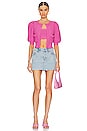 view 4 of 4 Tamal Textured Knit Cardigan in Pink