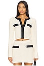 view 1 of 4 Slater Cardigan in Ivory & Black