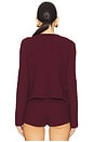 view 4 of 6 Evaline Cardigan in Oxblood