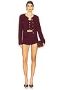 view 5 of 6 Evaline Cardigan in Oxblood