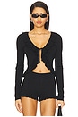 view 1 of 4 Layilah Ruffle Cardigan in Black