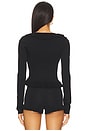 view 3 of 4 Layilah Ruffle Cardigan in Black